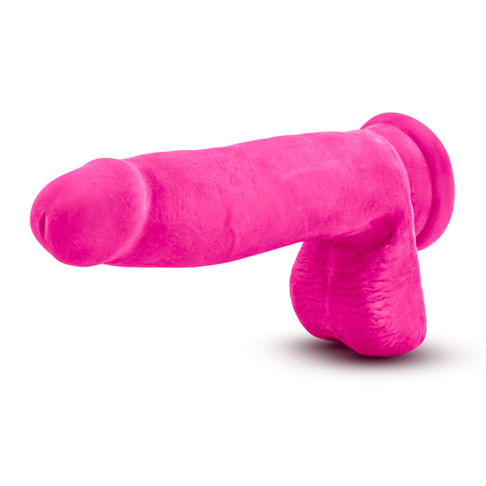 Eden 7" Long Pink Rigid Realistic Dildo With Balls & Suction Cup Base