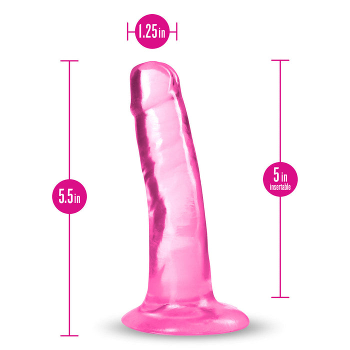 Eden 5.5" Long Pink Ridged Realistic Dildo With Suction Cup Base