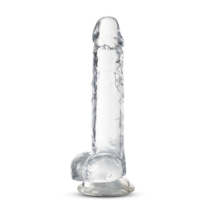 Adult Sex Toys 7" Long Clear Realistic Dildo With Balls & Suction Cup Base