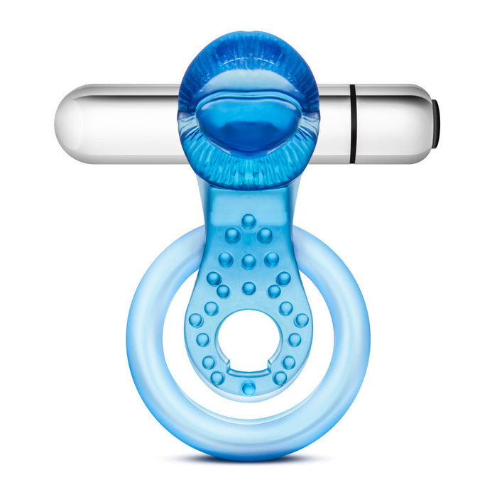 Adult Sex Toys 4" Long Blue 10 Mode Cock Ring