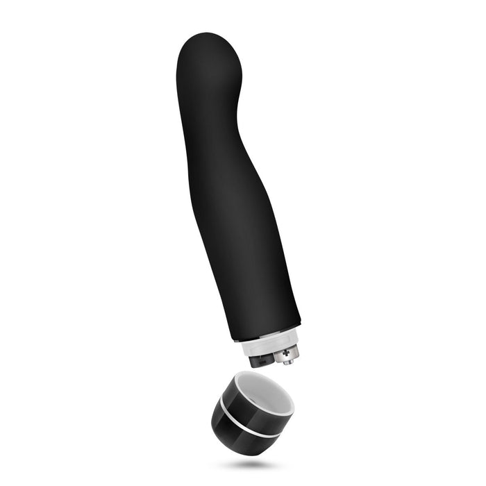 Eden 8" Long Ridged Black Silicone Waterproof G Spot Vibrator