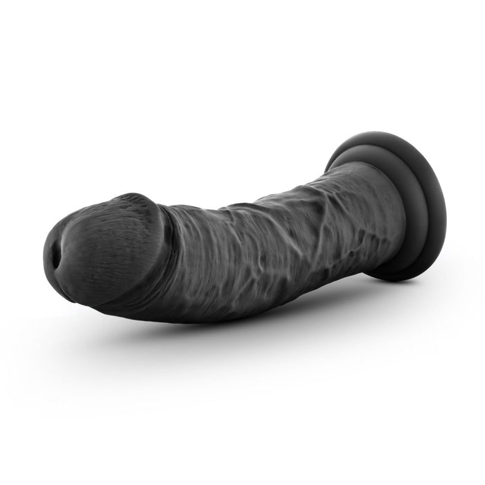 Eden 8" Long Black Silicone Curved Realistic Dildo With Suction Cup Base