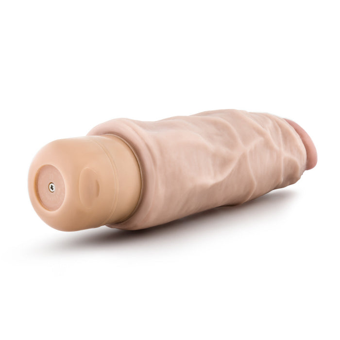 Eden 7.5" Long Beige Ridged Realistic 1 Mode Vibrating Dildo