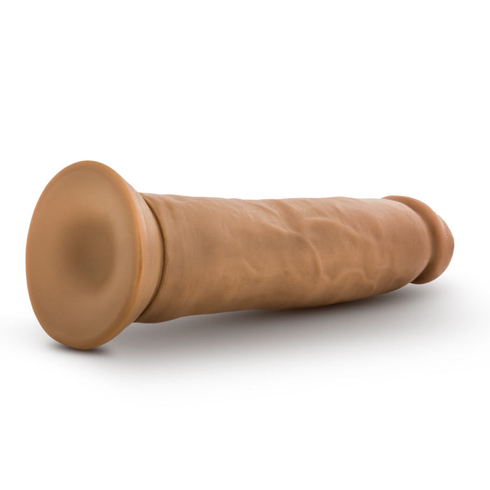 Eden 9.5" Long Brown Ridged Suction Realistic Dildo With Suction Cup Base