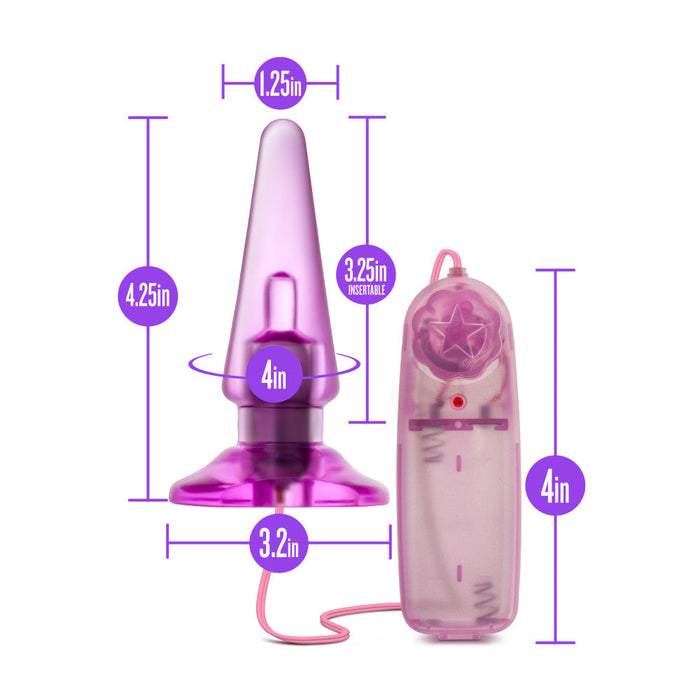 Eden 4" Long Pink 1 Mode Anal Butt Plug