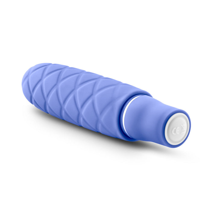 Eden 4.5" Long 10 Mode Ridged Blue Waterproof Vibrator