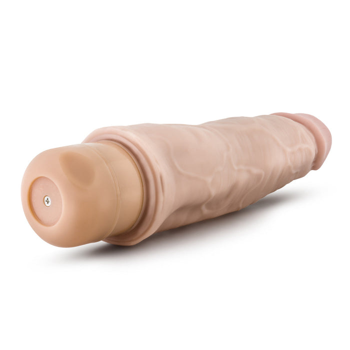 Eden 8" Long Beige Ridged Realistic 1 Mode Vibrating Dildo