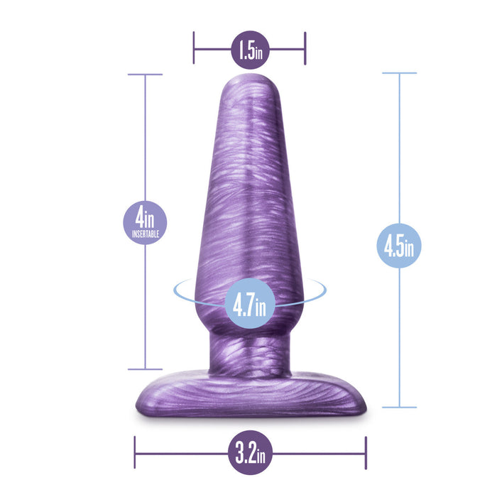 Eden 4.5" Long Purple Beginner's Anal Butt Plug