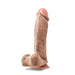 Adult Sex Toys 9" Long Beige Realistic Dildo With Balls & Suction Cup Base