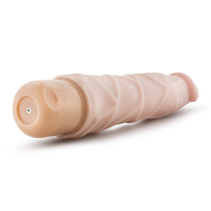 Eden 9" Long Beige Ridged Realistic 1 Mode Vibrating Dildo