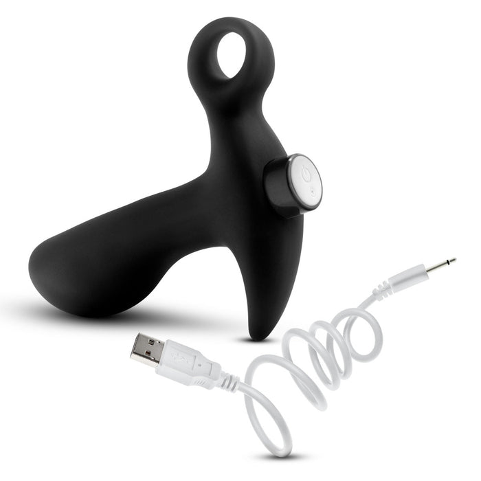 Eden 4" Long Black Silicone Beginner's 10 Mode Anal Butt Plug