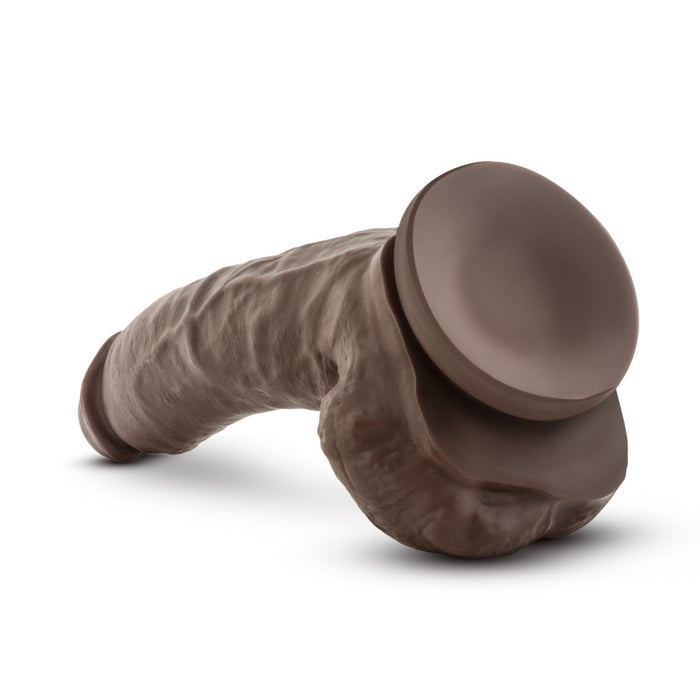 Eden 9" Long Brown Ridged Suction Realistic Dildo With Suction Cup Base