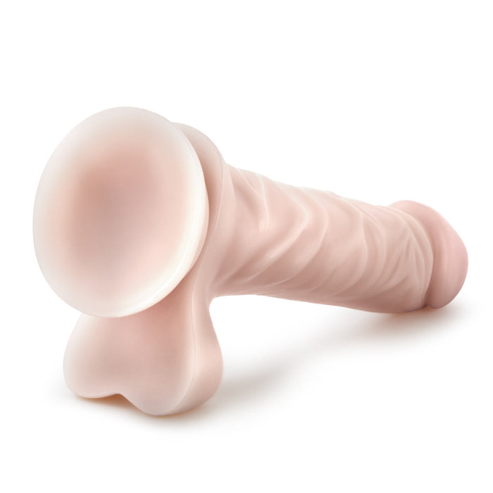 Eden 9" Long Beige Ridged Suction Realistic Dildo With Suction Cup Base