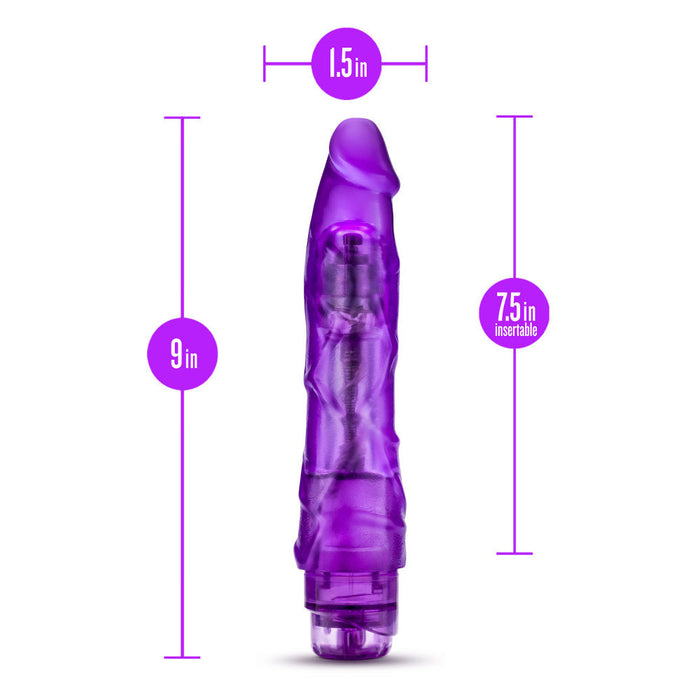 Eden 9" Long Purple Multi-Speed Vibrating Dildo