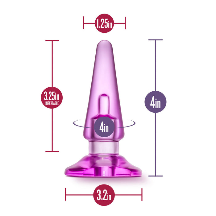 Eden 4" Long Pink Anal Butt Plug