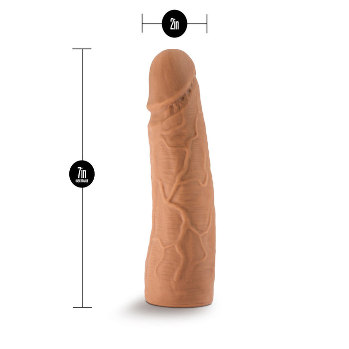 Eden 7" Long Beige Ridged Realistic Dildo