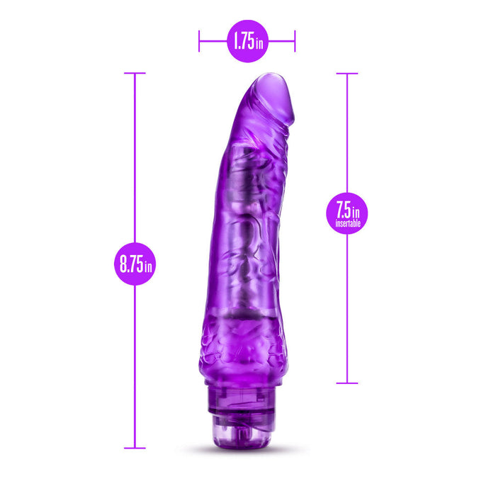 Eden 8.75" Long Purple Realistic Multispeed Vibrating Dildo