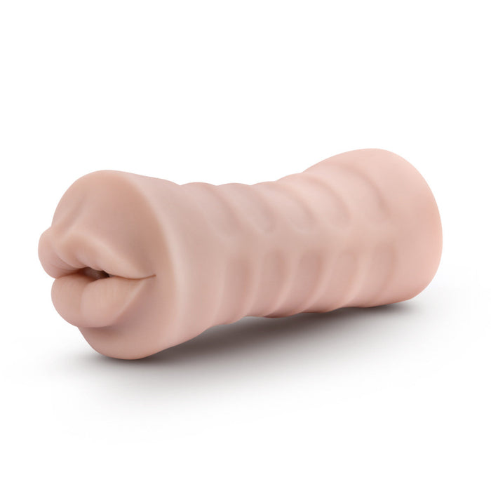 Eden Ultra Soft Beige Realistic Mouth Snug Pocket Pussy Vibrating Masturbator