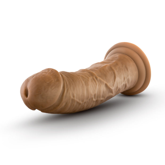 Eden 8" Long Brown Ridged Suction Realistic Dildo With Suction Cup Base