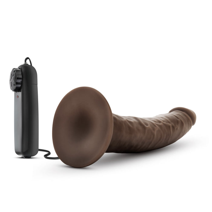 Eden 7.5" Long Brown Realistic Multi-Speed Vibrating Dildo With Suction Cup Base