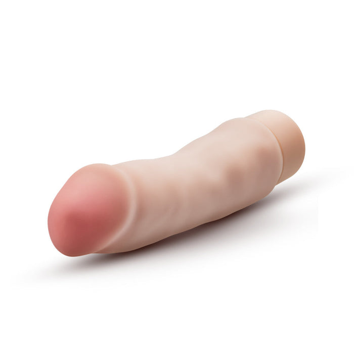 Eden 7" Long Beige Silicone Curved G Spot 10 Mode Vibrating Dildo