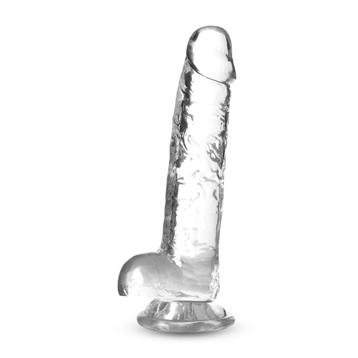 Eden 7" Long Clear Realistic Dildo With Balls & Suction Cup Base