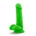 Adult Sex Toys 6" Long Green Realistic Dildo With Balls & Suction Cup Base