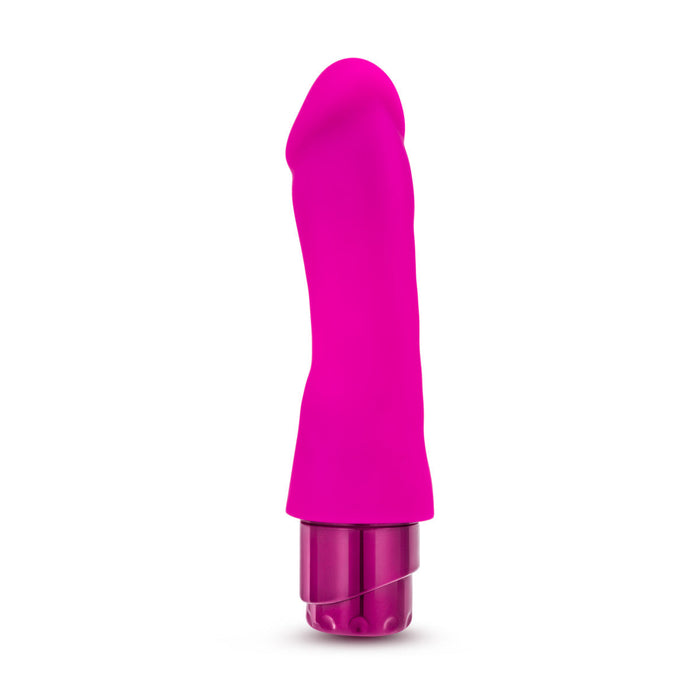 Eden 7.5" Long Pink Silicone Ridged G Spot Vibrating Dildo