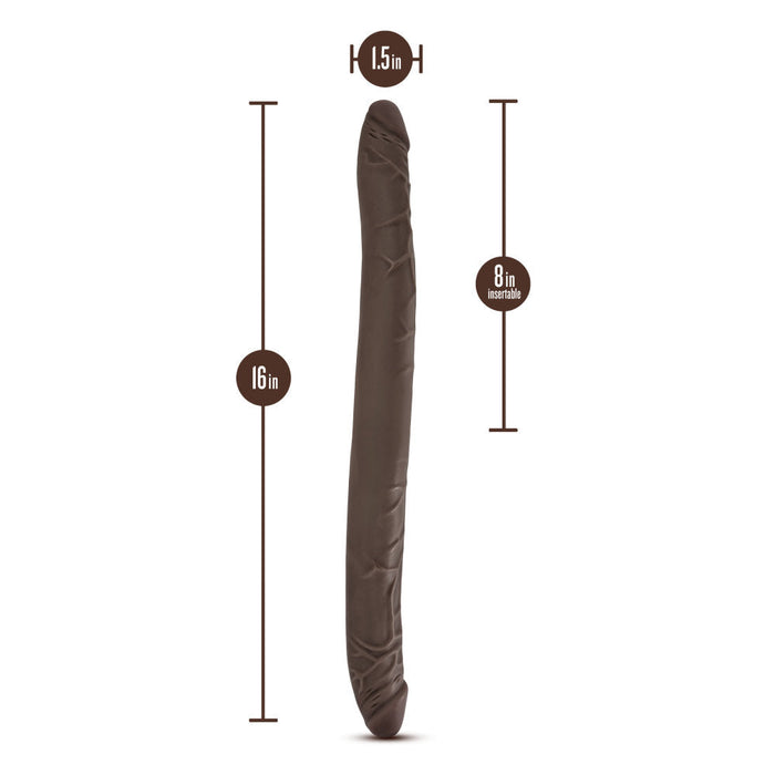 Eden 16" Long Brown Realistic Double Sided Dildo