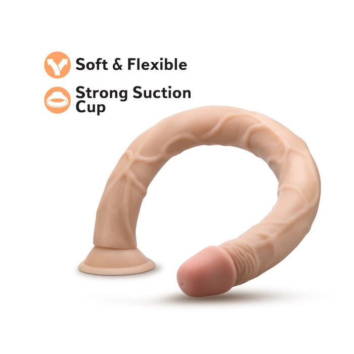 Eden 19" Long Beige Realistic Dildo With Suction Cup Base