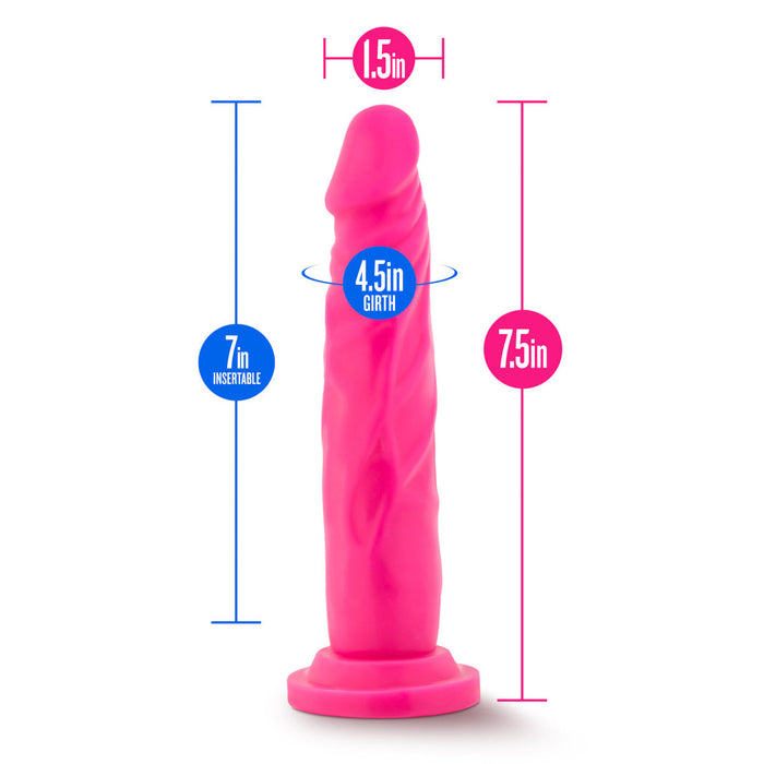 Eden 7.5" Long Pink Realistic Dildo With Suction Cup Base