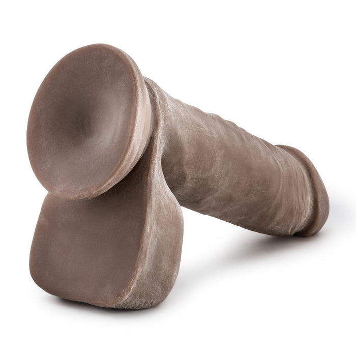 Eden 9" Long Brown Ridged Suction Realistic Dildo With Suction Cup Base