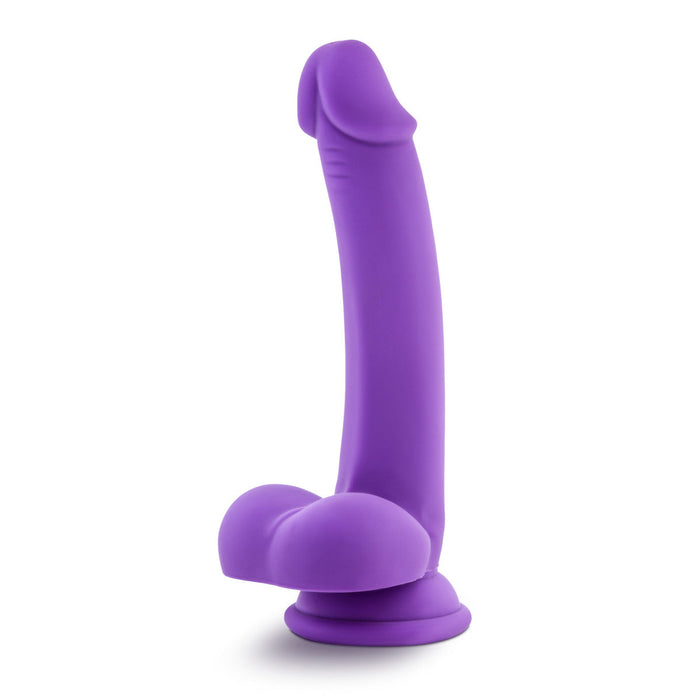 Adult Sex Toys Purple Silicone Curved Dildo