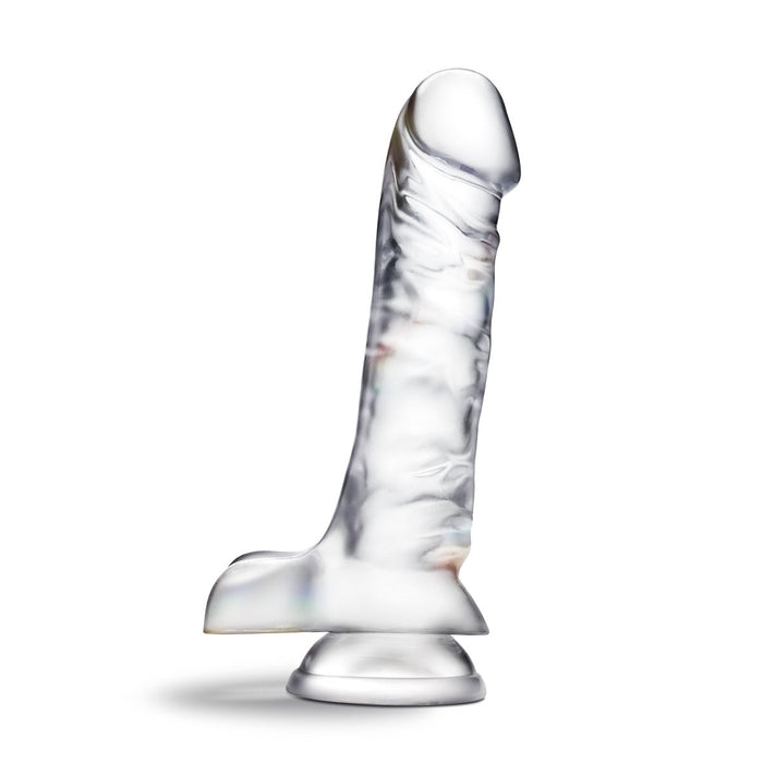 Eden 9" Long Clear Ridged G Spot Realistic Dildo With Suction Cup Base