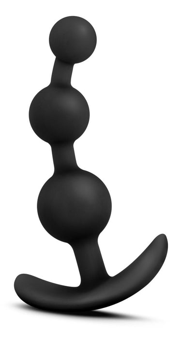 Eden 5" Long Curved Black Silicone Anal Bead