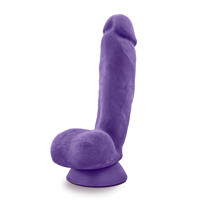 Eden 8.5" Long Purple Rigid Realistic Dildo With Balls & Suction Cup Base