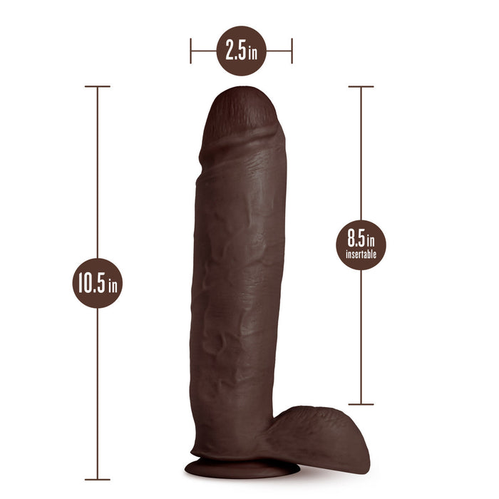 Eden 10.5" Long Realistic Dildo With Balls & Suction Cup Base