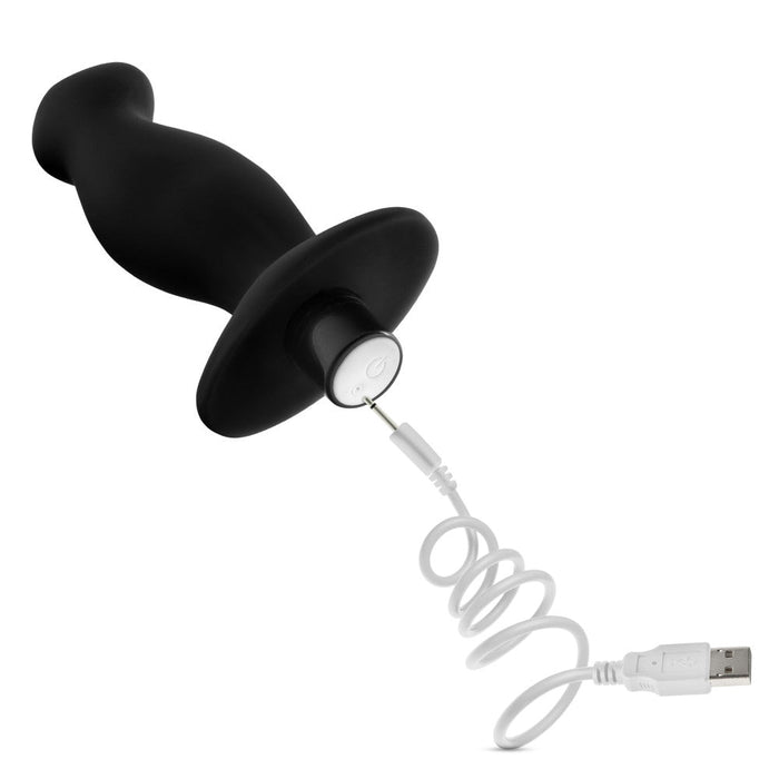 Eden 4" Long Black Silicone 10 Mode Anal Butt Plug