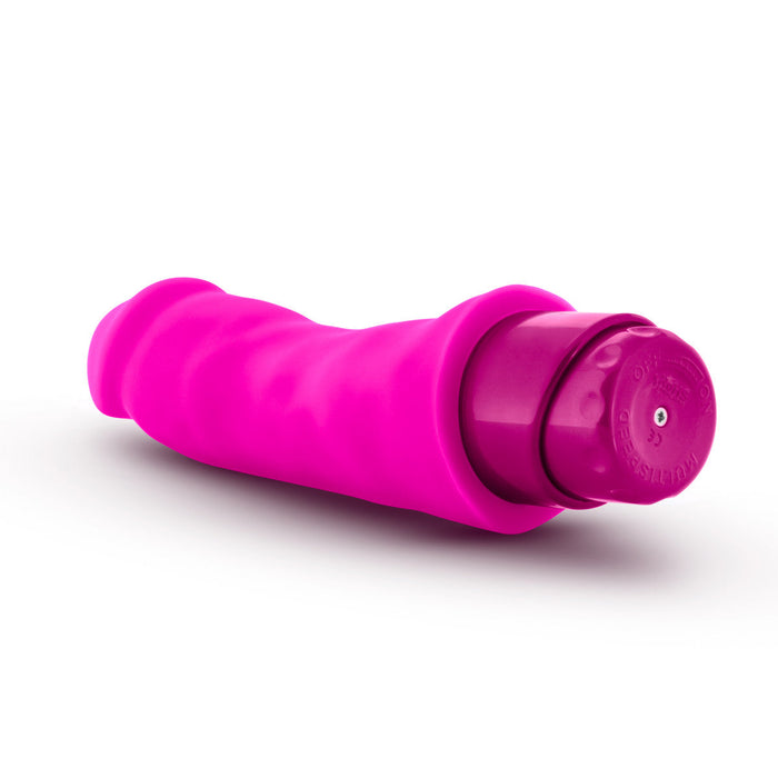 Eden 7.5" Long Pink Silicone Ridged G Spot Vibrating Dildo