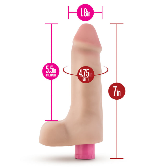 Eden 7" Long Beige Realistic Vibrating Dildo