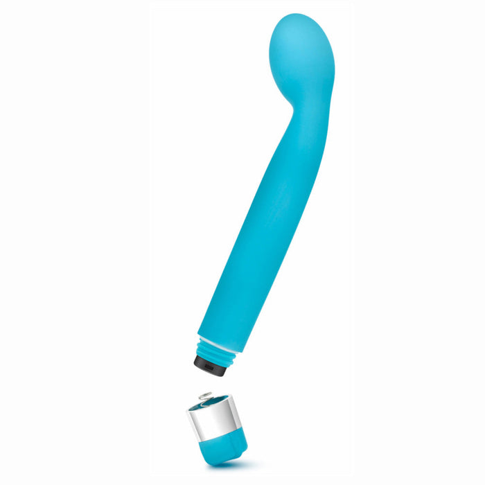 Eden 8.5" Long Curved Blue Waterproof Vibrator