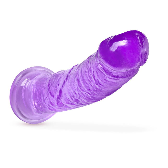 Eden 8" Long Purple Realistic Dildo With Balls & Suction Cup Base