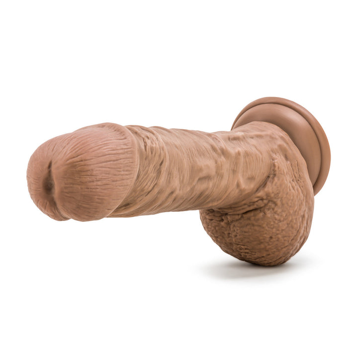 Eden 9" Long Brown Ridged Rigid Realistic Dildo With Suction Cup Base