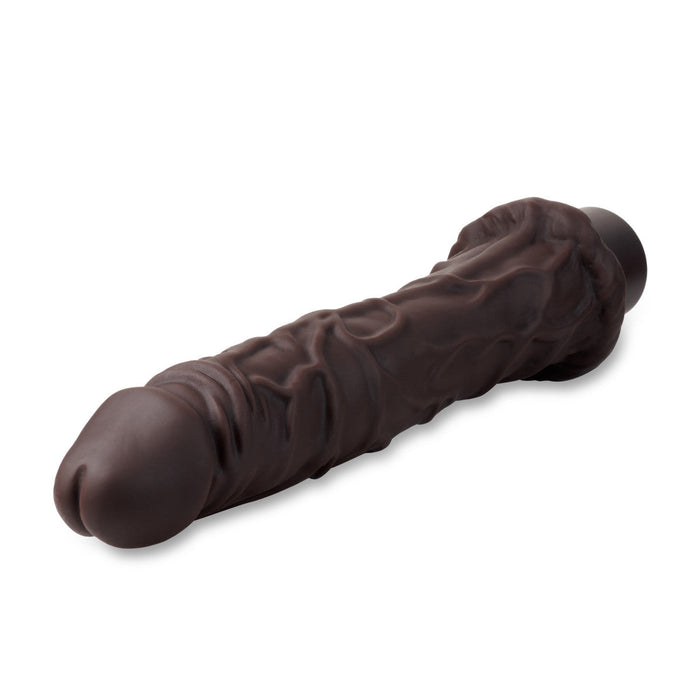 Eden 10" Long Brown Silicone Multi-Speed Vibrating Dildo