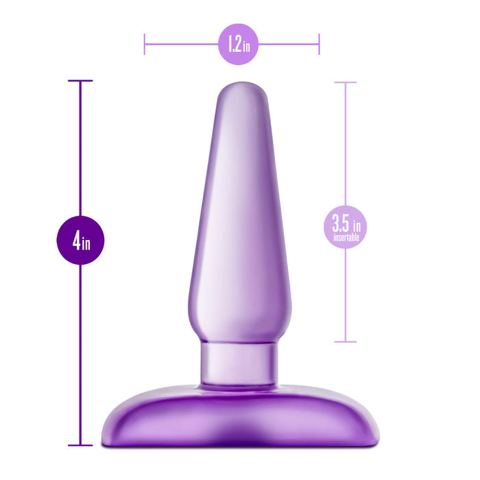 Eden 4" Long Purple Beginner's Anal Butt Plug