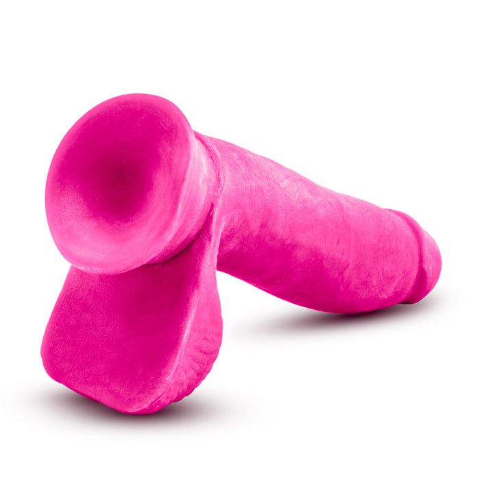 Eden 7" Long Pink Rigid Realistic Dildo With Balls & Suction Cup Base