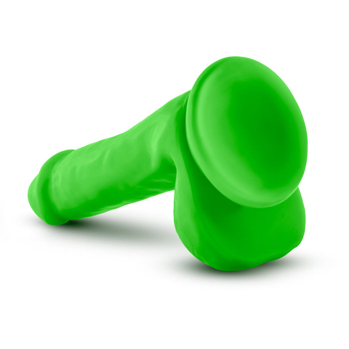 Eden 6" Long Green Realistic Dildo With Balls & Suction Cup Base