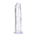 Adult Sex Toys 9.5" Long Clear Realistic Dildo With Balls & Suction Cup Base