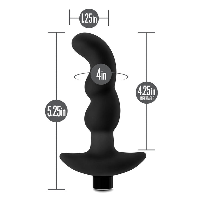 Eden 6" Long Black Silicone 10 Mode Anal Butt Plug