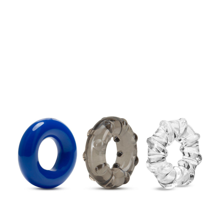 Eden Soft & Stretchy Multi-colored Cock Rings (Set of 3)